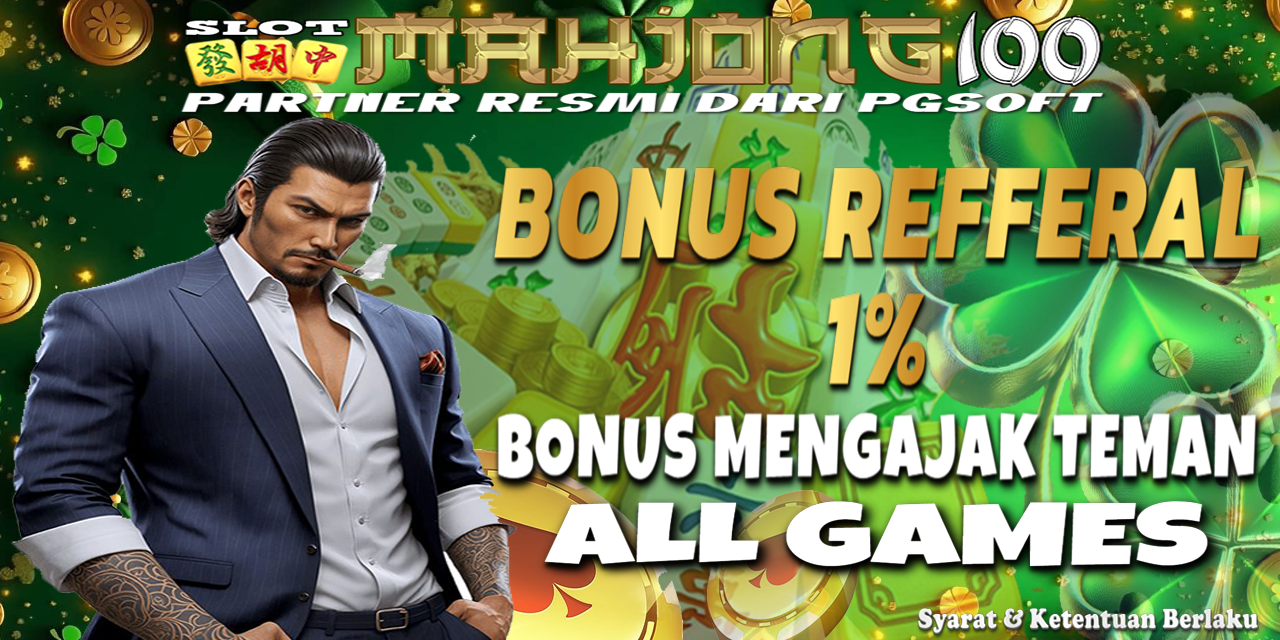 Mahjong100 Bonus Refferal 1%
