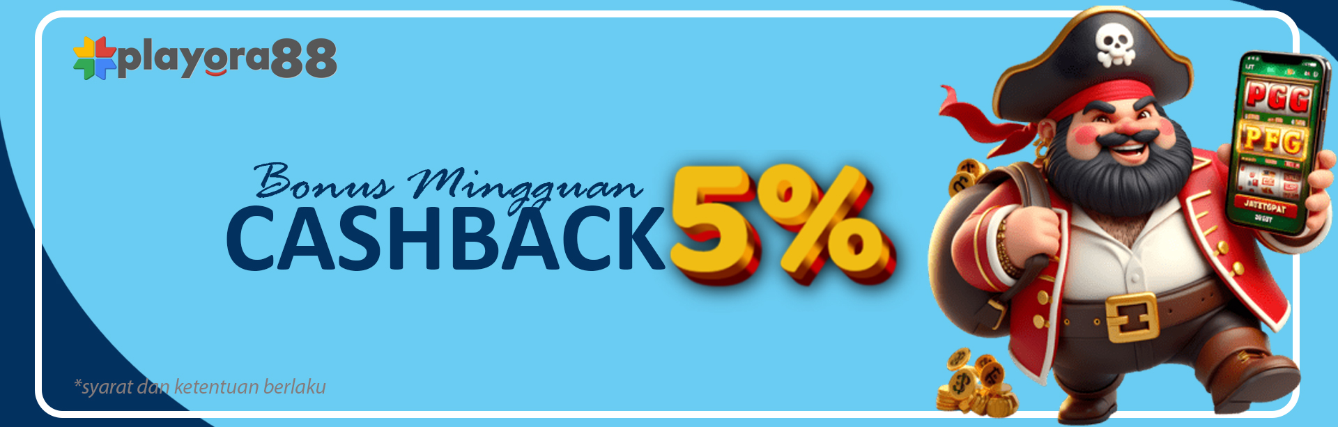 Bonus Cashback Mingguan 5%